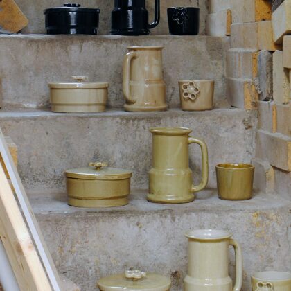basement inspired dish set