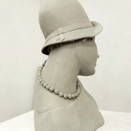 sculture - lady with pearls