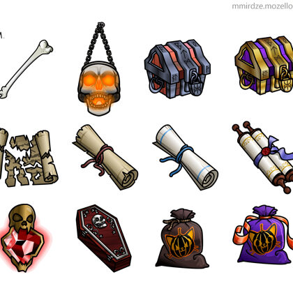 items, icons